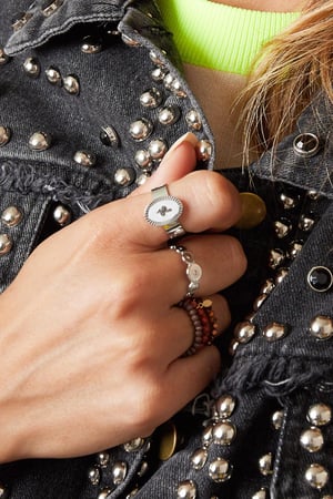 Bague Snake  Argenté Acier inoxydable One size h5 Image2