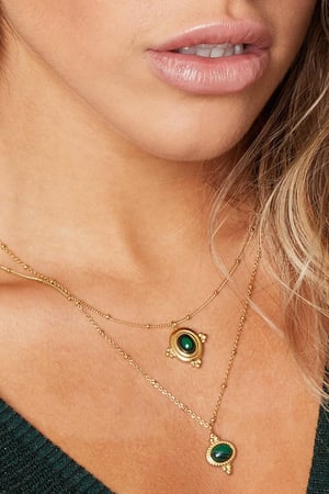 Collier Mystic Love Vert Acier inoxydable h5 Image3