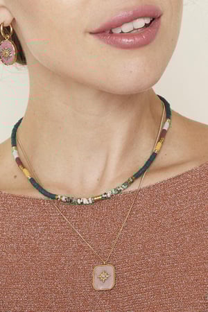 Collier Steel Star Rouge Acier inoxydable h5 Image4