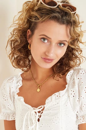 Halskette The Queen Goldfarbe Edelstahl h5 Bild3