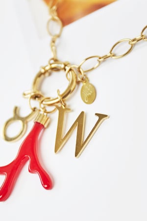 Charm Coral Rouge Acier inoxydable h5 Image2