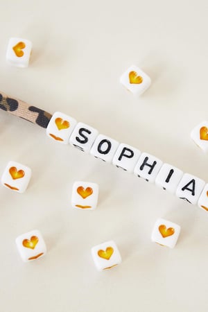 Cuentas DIY Heart - 6MM Amarillo Plástico h5 Imagen2