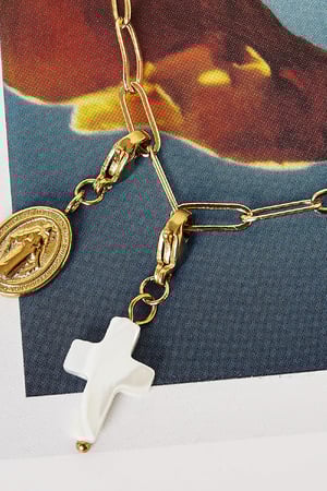 DIY Clasp Charm Cross Argenté Acier inoxydable h5 Image2