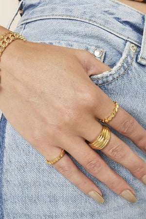 Ring Linked Stars Silber Edelstahl 16 h5 Bild2