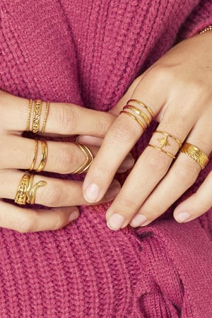 Ring Layers Zilver Stainless Steel One size h5 Afbeelding2