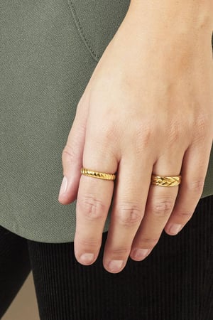 Ring Faya Goldfarbe Edelstahl One size h5 Bild2