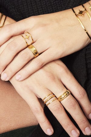 Ring Connected Goldfarbe Edelstahl One size h5 Bild3