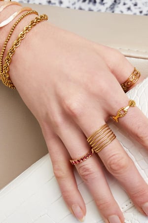 Anillo colored row Rojo Cobre 16 h5 Imagen2