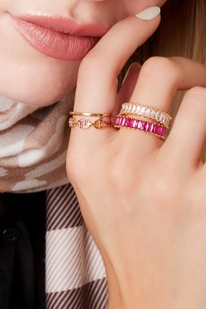 Verstellbarer Ring verriegelt Rot Kupfer One size h5 Bild3