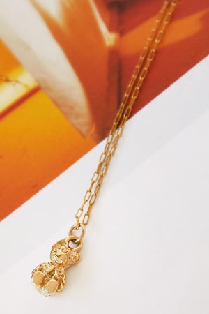 breloque ours en peluche en acier inoxydable couleur or h5 Image2