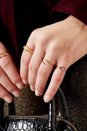 Drei Steine hintereinander klingeln Lila Edelstahl 15 h5 Bild4