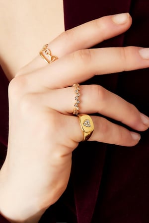 Stainless steel ring heart Silver Color 16 h5 Picture3