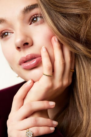 Edelstahlring mit Zirkoniasteinen Schwarz 16 h5 Bild2