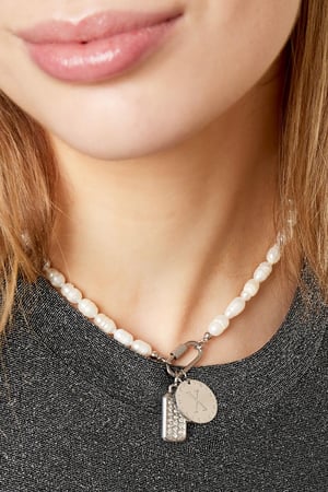 Kreis Charm Initiale A Silber Edelstahl h5 Bild3