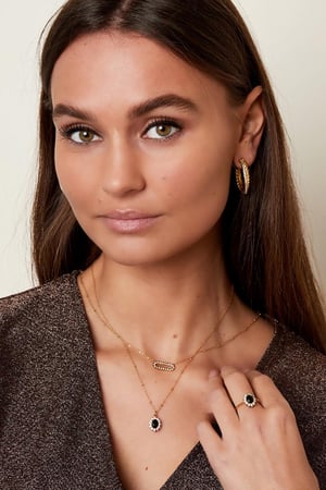 Edelstahlring vintage Goldfarbe 16 h5 Bild3