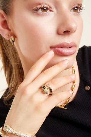 Ring detaillierte Schlange Rosa Kupfer One size h5 Bild2