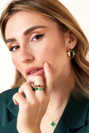 Ring clover colorful Purple Stainless Steel One size h5 Picture2