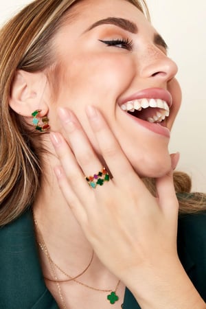 Ring clover colorful Purple Stainless Steel One size h5 Picture4