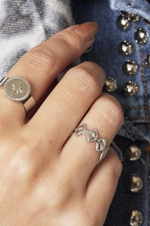 Bague Rising Star Argenté Acier inoxydable One size h5 Image2