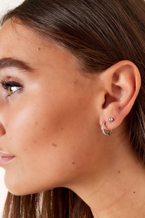 Créoles simples XS Argenté Acier inoxydable h5 Image4