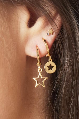 earrings catch a star plata chapado en  h5 Imagen2