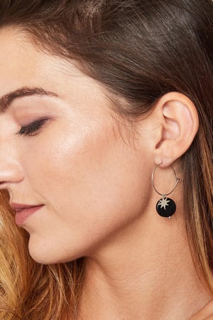 Aretes Natural Stone Negro Acero inoxidable h5 Imagen2