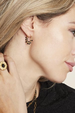 Ohrringe Colorful Crystal Beads Schwarz Kristall h5 Bild2