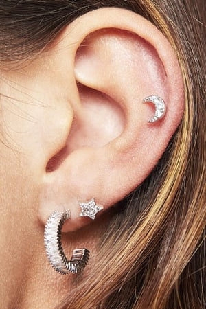 Earrings Classy Silver Color Copper h5 Picture2
