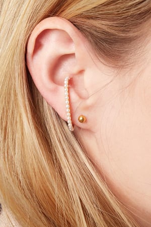 Earcuff Piercing Pearls Plata Cobre h5 Imagen2