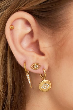 Pendientes Diamond Eye Plata Acero inoxidable h5 Imagen2