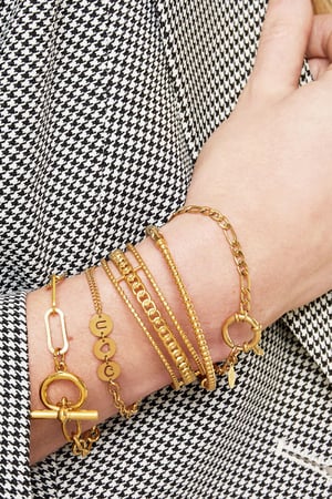 Armband Eye Heart You Goud kleur Stainless Steel h5 Afbeelding2