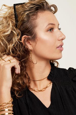 Boucles d'oreilles Hang Loose Argenté Acier inoxydable h5 Image3