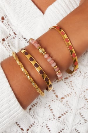 bracelet with multi-coloured stone beads - natural stones collection green &  h5 Picture2