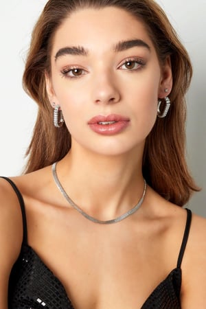 Earrings zircons party Gold Color Stainless Steel h5 Picture4