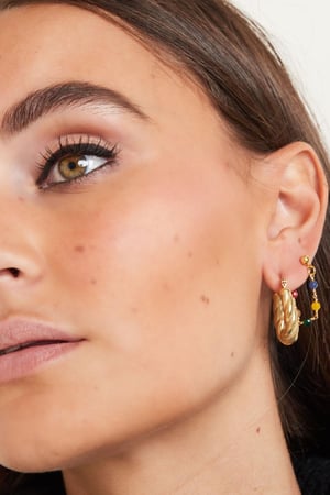 Boucles d'oreilles torsade gracieuse Argenté Acier inoxydable h5 Image4