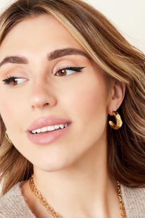 Earrings abstract Silver Color Stainless Steel h5 Picture4