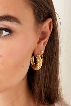 Boucles d'oreilles baguette Argenté Acier inoxydable h5 Image3