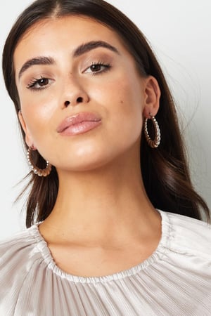 Earrings bubble small Gold Color Stainless Steel h5 Picture2