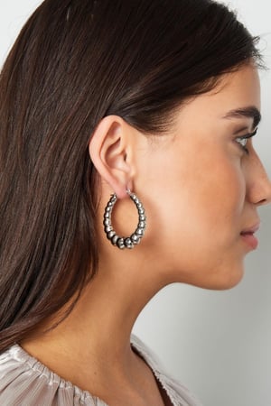 Earrings bubble small Gold Color Stainless Steel h5 Picture3