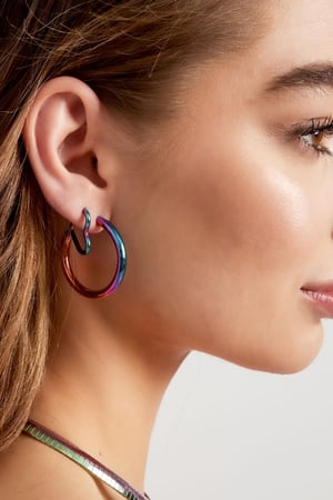 Ohrringe holographisch Multi Edelstahl h5 Bild3