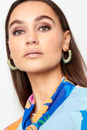 Party-Ohrringe Fuchsia Glas h5 Bild4