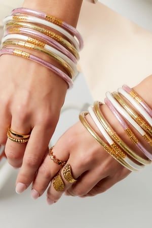 Glitzerarmbänder im Set Schwarz PVC h5 Bild3