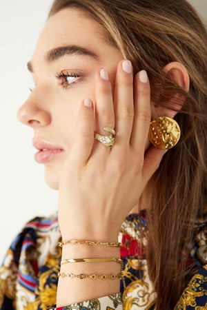 Link bracelet circles Gold Color Stainless Steel h5 Picture4