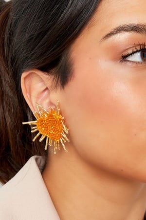 Pendientes sol corazón Rosa Glass h5 Imagen3