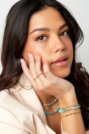 bracelet different beads - natural stones collection turquoise &  h5 Picture4