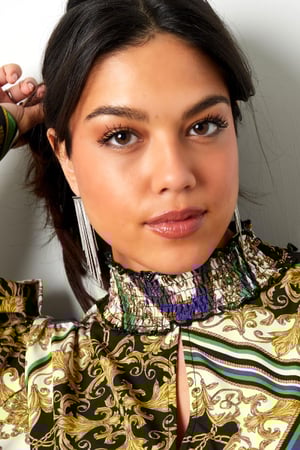 Statement earrings point Silver Color Stainless Steel h5 Picture2