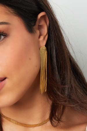 Statement earrings festive Gold Color Stainless Steel h5 Picture3