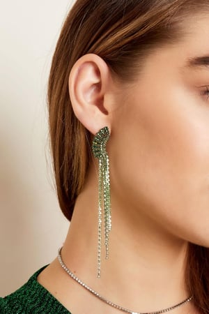 Strass-Ohrringe mit anmutigem Detail - Holiday Essentials Goldfarbe Kupfer h5 Bild2