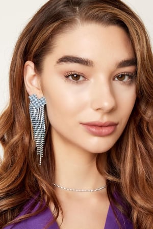 Strass oorbellen hart top - Holiday Essentials Goud kleur Koper h5 Afbeelding3