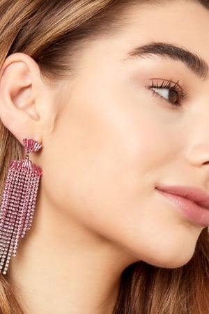 Rhinestone earrings with details - Holiday Essentials Multi Copper h5 Picture2